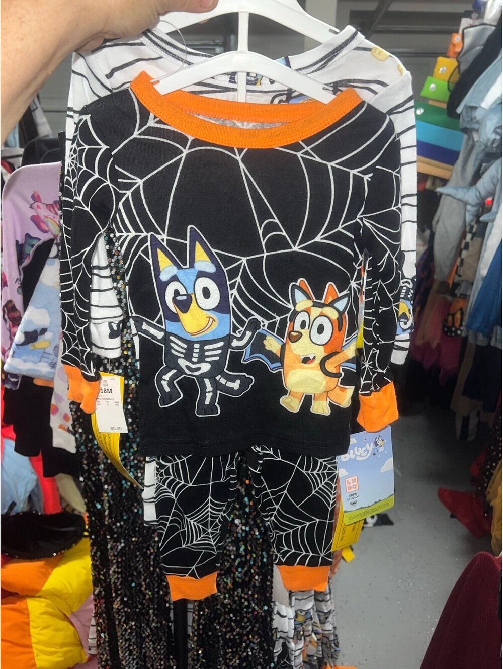 Kids Bluey Halloween Pajamas double pack size 18 months